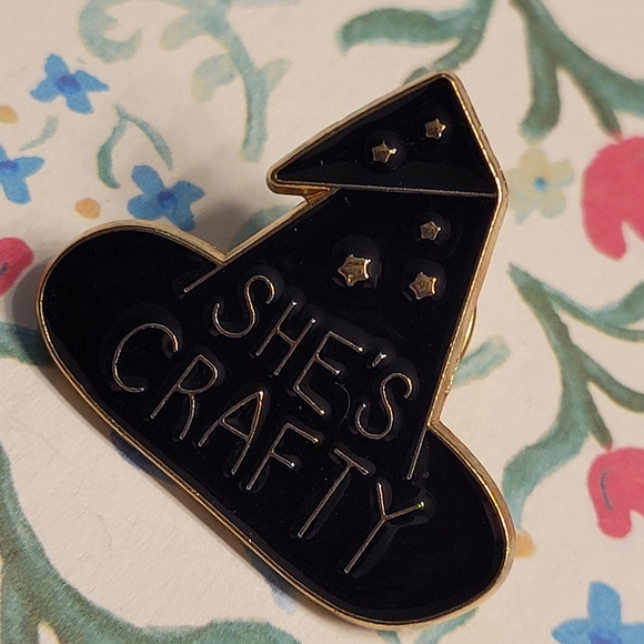 She's Crafty Witch's Hat Enamel Pin - Picture 4 of 8